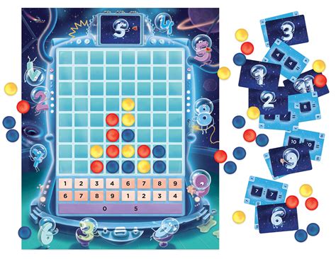 Ilustracija igralne plošče in kart igre Lost Cities