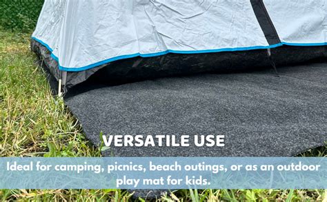 Kamp scene with a tent and ground mat