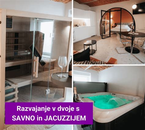 Udobna wellness soba s savno in masažnim bazenom