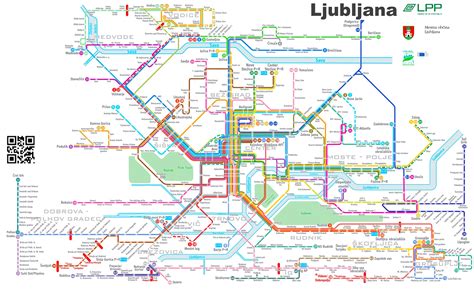Ljubljana public transport map