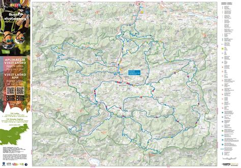 Kolesarski zemljevid Bohinja z označenimi potmi