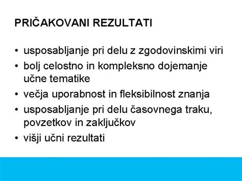 Primer časovnega traku z zgodovinskimi dogodki