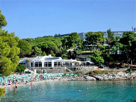 Pogled na zaliv Sunčana uvala z borovim gozdom in morjem