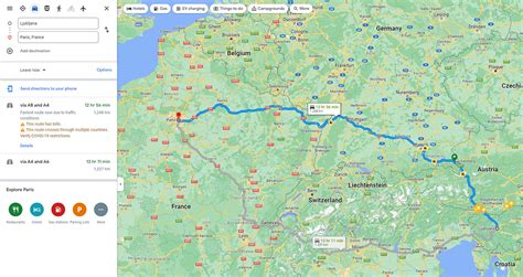 Zemljevid povezav med Ljubljano in Umagom