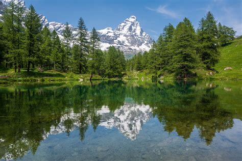 Odsev Matterhorna v jezeru Riffelsee