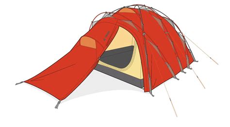 Diagram dvoslojne konstrukcije glamping šotora