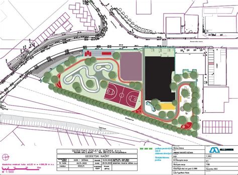 Grafični prikaz načrta Centra urbanih športov Sežana