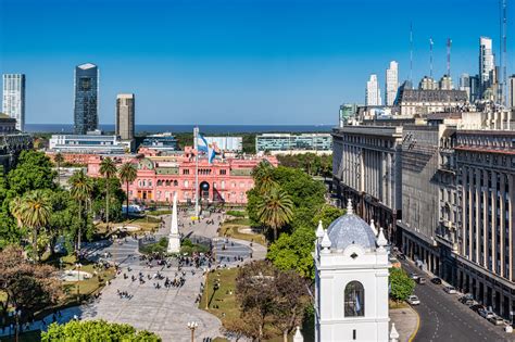 Pogled na Plaza de Mayo v Buenos Airesu