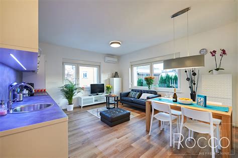 Moderno opremljeno stanovanje z dnevno sobo in kuhinjo