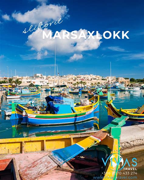 Ribiška vasica Marsaxlokk s pisanimi čolni