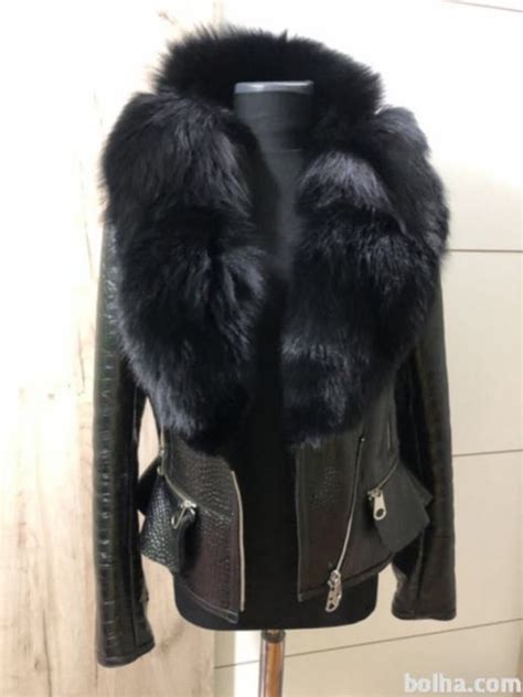 Ženska usnjena jakna s krznom