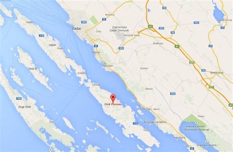 Panorama otoka Pašman z morja