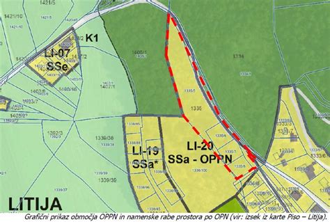 grafični prikaz lokacije Drenovega Griča