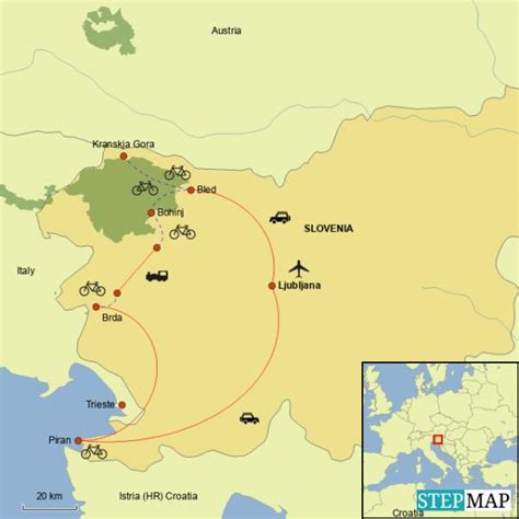 Slovenia Green Gourmet Route map