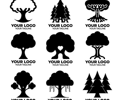 Stylized leaf or tree logo element