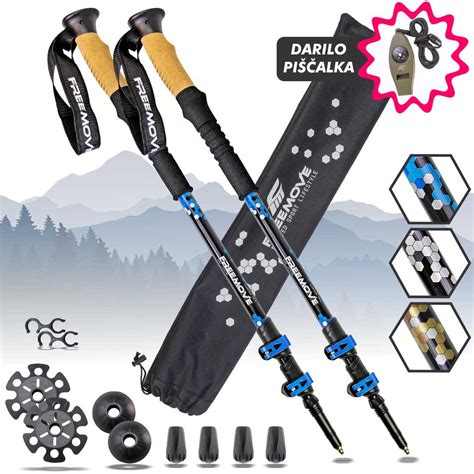 različne teleskopske palice zložene