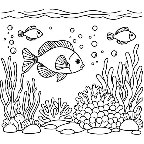 Podvodni pogled na pisane ribe, ki plavajo med koralami