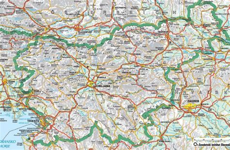 Zemljevid Bohinja s poudarjenimi cestnimi povezavami