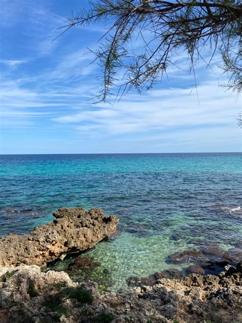 Slikovit zaliv Cala d'Or z belimi hišami in jahtami