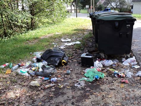 Ilustracija opuščenega ekološkega otoka s smetmi