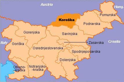 Koroška pokrajina z zelenimi griči in gozdovi