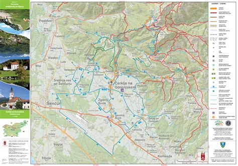 Zemljevid kolesarskih poti na Koroškem