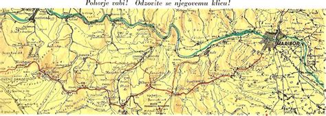 Zemljevid Pohorja z označenimi vrhovi