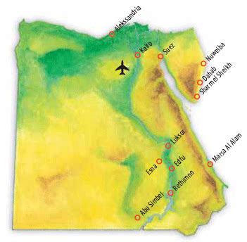 Zemljevid nekdanjega toka reke Nil v bližini piramid v Gizi.