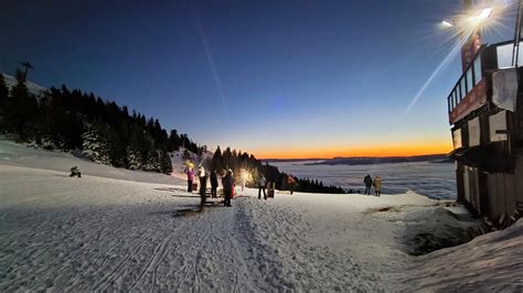 Osvetljena sankališča na Krvavcu ponoči