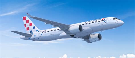 simbol nove flote Croatia Airlines z letali Airbus A220