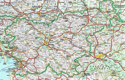 Zemljevid reke Drave od izvira do sotočja