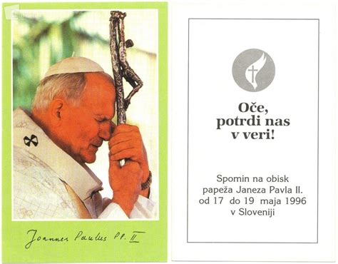 Slovenska zastava in papež Janez Pavel II.