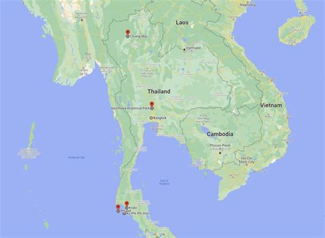 Mapa jugovzhodne Azije s poudarjenimi Vietnamom in Kambodžo