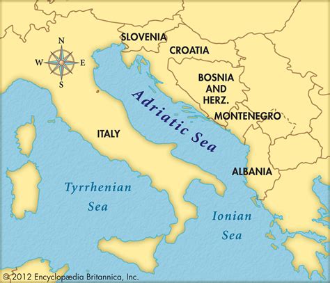 Map showing Neum's location on the Adriatic coast