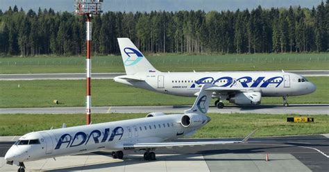 Letalo Adrie Airways na Letališču Jožeta Pučnika Ljubljana