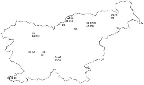 Karta Piranskega zaliva z označenimi mesti