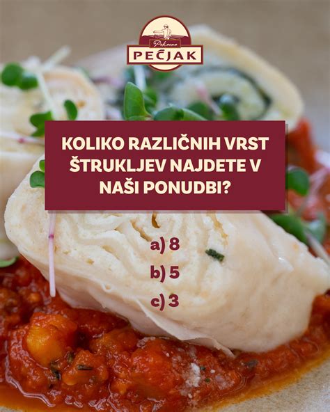 Prikaz različnih vrst štrukljev na krožniku