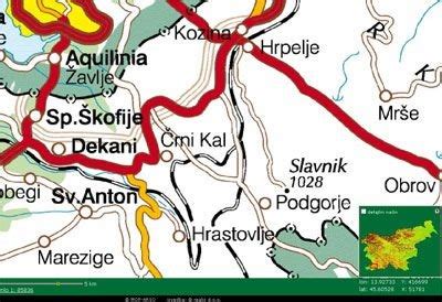 Zemljevid Pirovca in okolice