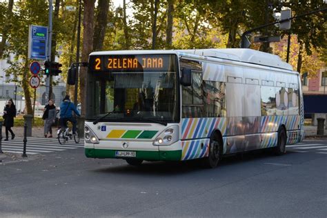 Shematski prikaz avtobusnih linij v Ljubljani