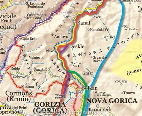 Zgodovinska karta Trsta in okolice