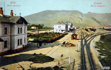 Ilustracija stare železniške postaje v Trstu