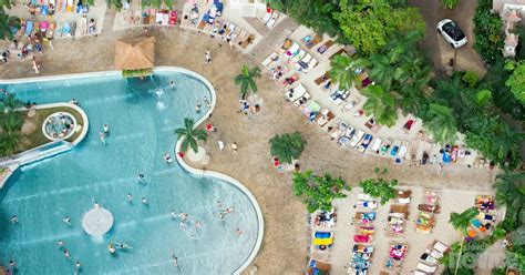 Tropsko letovišče s soncem in palmovimi drevesi