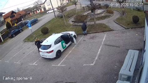 Ilustracija avtodoma, ki je obtičal na parkirišču