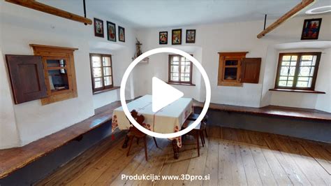 Notranjost Prešernove rojstne hiše