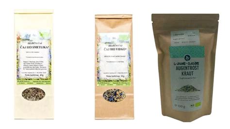 Slika embalaže čajne mešanice in mazila Šumnik