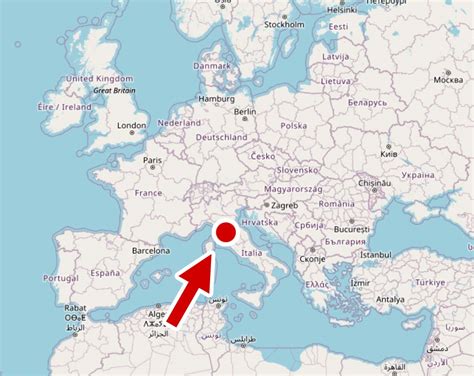 Prikaz zemljevida Italije in Grčije s poudarjenimi trajektnimi linijami