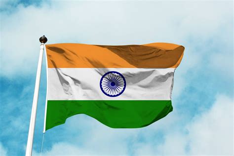 Indijska zastava in zemljevid Indije