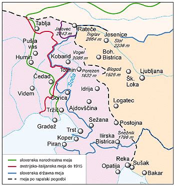 Zemljevid Kraljevine SHS po prvi svetovni vojni
