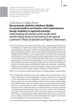 Simbol Jakobove poti - rumena puščica in školjka