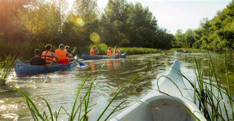 Kanuist na mirni reki Malý Dunaj
